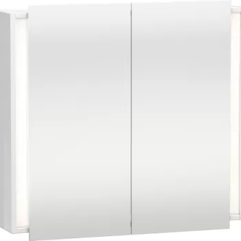 Dulap cu oglinda si iluminare Duravit Ketho 80x75cm alb lucios imagine