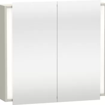 Dulap cu oglinda si iluminare Duravit Ketho 80x75cm taupe mat imagine