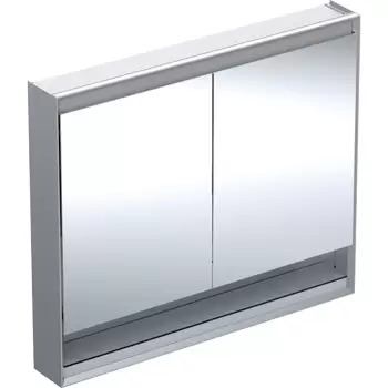 Dulap dublu cu oglinda Geberit ONE 105x90x15cm cu nisa finisaj aluminiu imagine