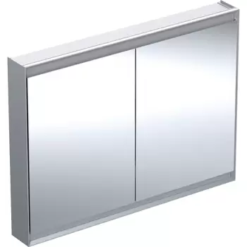 Dulap dublu cu oglinda Geberit ONE 120x90x15cm finisaj aluminiu imagine