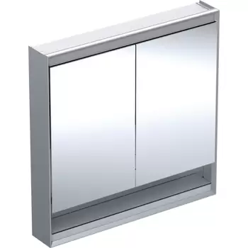 Dulap dublu cu oglinda Geberit ONE 90x90x15cm cu nisa finisaj aluminiu imagine