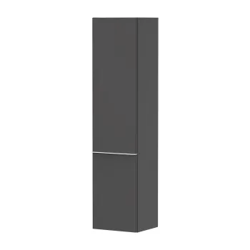 Dulap inalt suspendat Hansgrohe Xelu Q cu usa orientare stanga  40x35x165cm  gri diamant mat  maner alb mat imagine