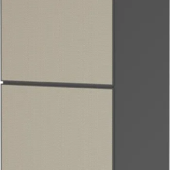 Dulap inalt suspendat Hansgrohe Xevolos E cu usi orientare stanga  40x36x176cm  corp gri mat  front ceramic bronz texturat imagine