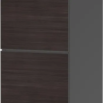 Dulap inalt suspendat Hansgrohe Xevolos E cu usi orientare stanga  40x36x176cm  corp gri mat  front stejar inchis imagine