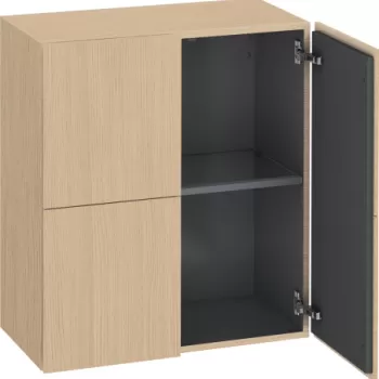 Dulap suspendat Duravit L-Cube cu doua usi 70x80x36.3cm stejar natur imagine