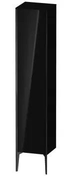Dulap suspendat Duravit XViu 177x40cm negru lucios si cadru negru mat cu o usa deschidere stanga imagine