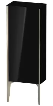 Dulap suspendat Duravit XViu 89x40cm negru lucios si cadru champagne mat cu o usa deschidere stanga imagine