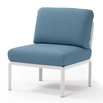 Element central Nardi Komodo 5 72cm cadru alb perne albastru adriatic Sunbrella imagine