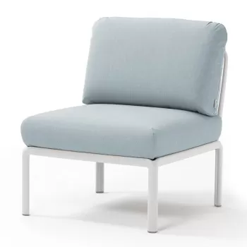 Element central Nardi Komodo 5 72cm cadru alb perne bleu ghiaccio Sunbrella imagine