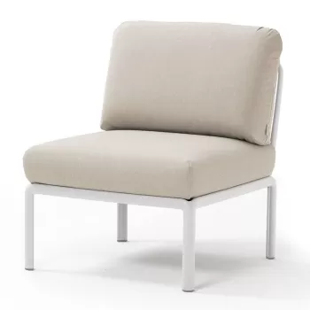 Element central Nardi Komodo 5 72cm cadru alb perne gri Tech Panama imagine