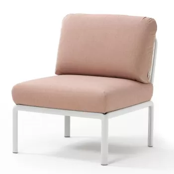 Element central Nardi Komodo 5 72cm cadru alb perne roz quarzo imagine