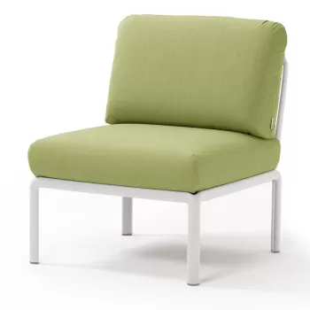 Element central Nardi Komodo 5 72cm cadru alb perne verde avocado Sunbrella imagine