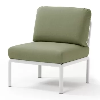 Element central Nardi Komodo 5 72cm cadru alb perne verde giungla Sunbrella imagine