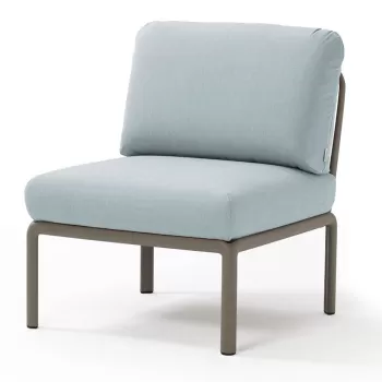 Element central Nardi Komodo 5 72cm cadru taupe perne bleu ghiaccio Sunbrella imagine