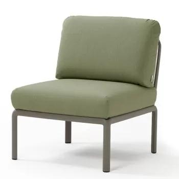 Element central Nardi Komodo 5 72cm cadru taupe perne verde giungla Sunbrella imagine