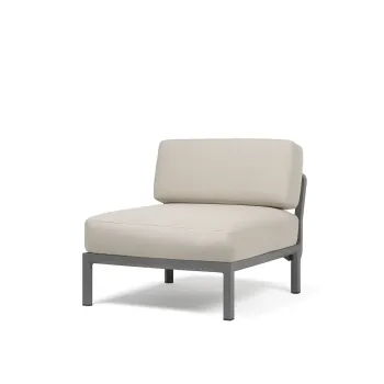 Element central Nardi Maximo cadru gri Basalto perne alb Perla Sunbrella imagine