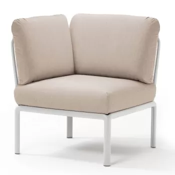 Element de colt Nardi Komodo 5 78cm cadru alb perne canvas Sunbrella imagine