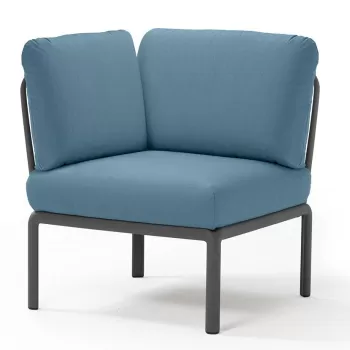 Element de colt Nardi Komodo 5 78cm cadru antracit perne albastru adriatic Sunbrella imagine