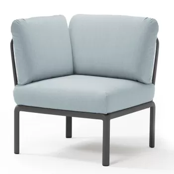 Element de colt Nardi Komodo 5 78cm cadru antracit perne bleu ghiaccio Sunbrella imagine