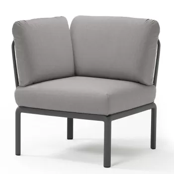 Element de colt Nardi Komodo 5 78cm cadru antracit perne gri komodo imagine