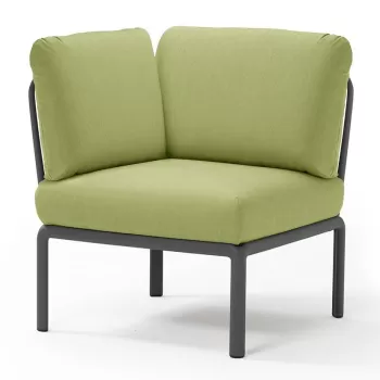 Element de colt Nardi Komodo 5 78cm cadru antracit perne verde avocado Sunbrella imagine
