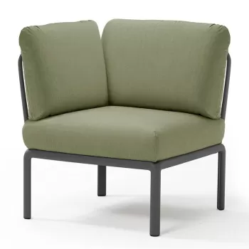 Element de colt Nardi Komodo 5 78cm cadru antracit perne verde giungla Sunbrella imagine
