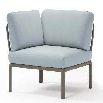 Element de colt Nardi Komodo 5 78cm cadru taupe perne bleu ghiaccio Sunbrella imagine