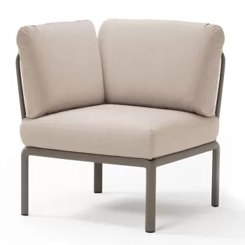 Element de colt Nardi Komodo 5 78cm cadru taupe perne canvas Sunbrella imagine