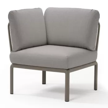 Element de colt Nardi Komodo 5 78cm cadru taupe perne gri komodo imagine