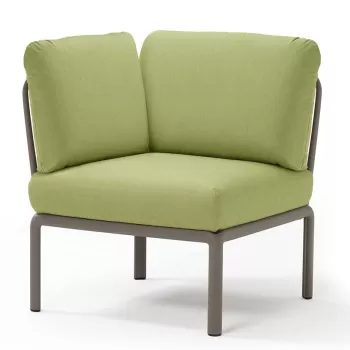 Element de colt Nardi Komodo 5 78cm cadru taupe perne verde avocado Sunbrella imagine