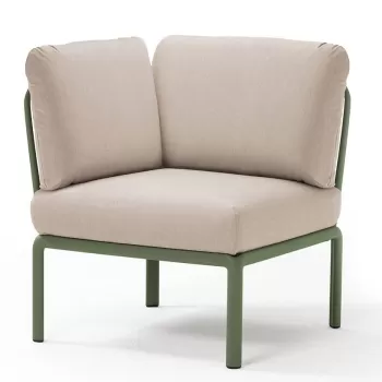 Element de colt Nardi Komodo 5 78cm cadru verde perne canvas Sunbrella imagine