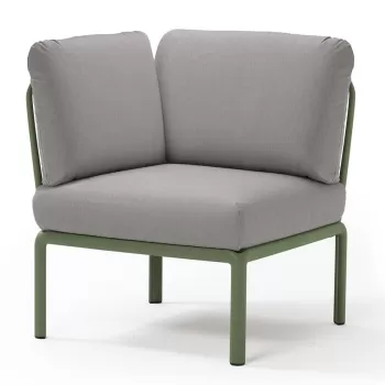 Element de colt Nardi Komodo 5 78cm cadru verde perne gri komodo imagine