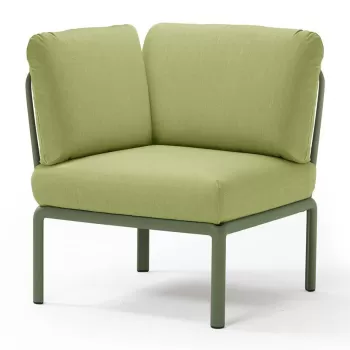 Element de colt Nardi Komodo 5 78cm cadru verde perne verde avocado Sunbrella imagine