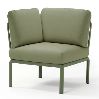 Element de colt Nardi Komodo 5 78cm cadru verde perne verde giungla Sunbrella imagine