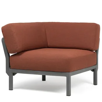 Element de colt Nardi Maximo cadru gri Basalto perne maro Cannella Sunbrella imagine