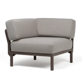 Element de colt Nardi Maximo cadru maro Terra perne gri Lava Sunbrella imagine