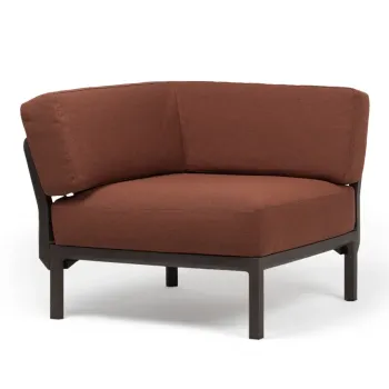 Element de colt Nardi Maximo cadru maro Terra perne maro Cannella Sunbrella imagine