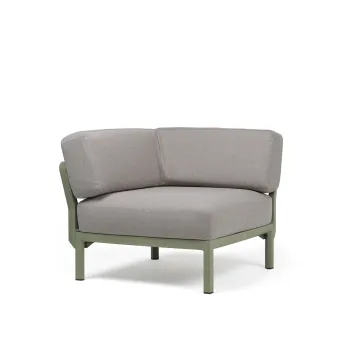 Element de colt Nardi Maximo cadru verde Cactus perne gri Lava Sunbrella imagine