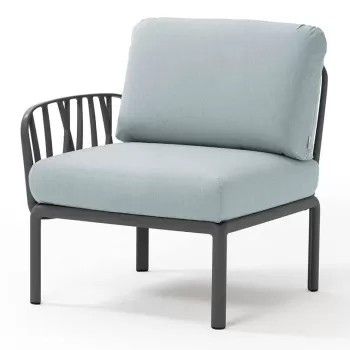 Element terminal Nardi Komodo 5 72cm dreapta/stanga cadru antracit perne bleu ghiaccio Sunbrella imagine