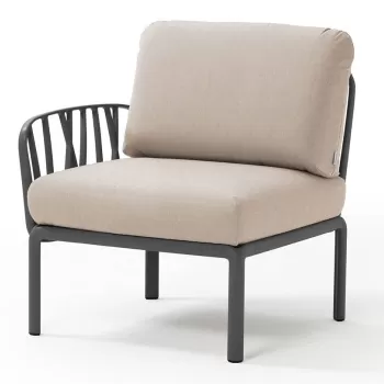 Element terminal Nardi Komodo 5 72cm dreapta/stanga cadru antracit perne canvas Sunbrella imagine