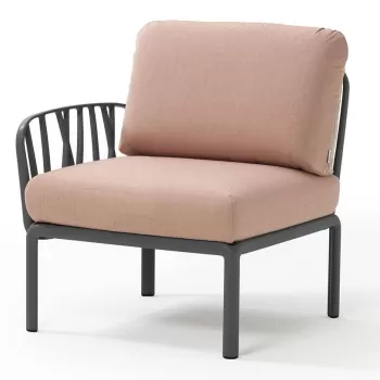 Element terminal Nardi Komodo 5 72cm dreapta/stanga cadru antracit perne roz quarzo imagine