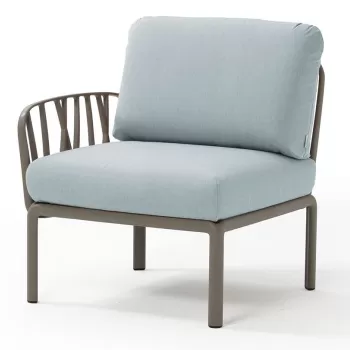 Element terminal Nardi Komodo 5 72cm dreapta/stanga cadru taupe perne bleu ghiaccio Sunbrella imagine