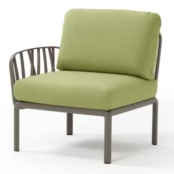 Element terminal Nardi Komodo 5 72cm dreapta/stanga cadru taupe perne verde avocado Sunbrella imagine