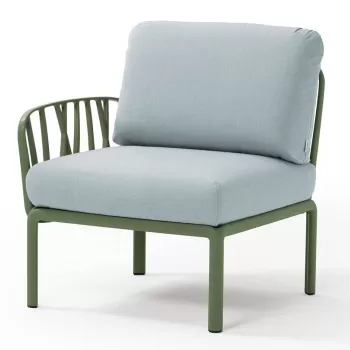 Element terminal Nardi Komodo 5 72cm dreapta/stanga cadru verde perne bleu ghiaccio Sunbrella imagine