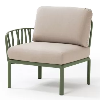 Element terminal Nardi Komodo 5 72cm dreapta/stanga cadru verde perne canvas Sunbrella imagine