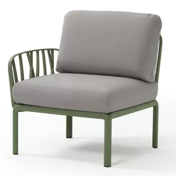 Element terminal Nardi Komodo 5 72cm dreapta/stanga cadru verde perne gri komodo imagine