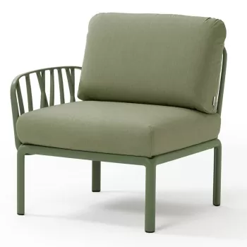 Element terminal Nardi Komodo 5 72cm dreapta/stanga cadru verde perne verde giungla Sunbrella imagine