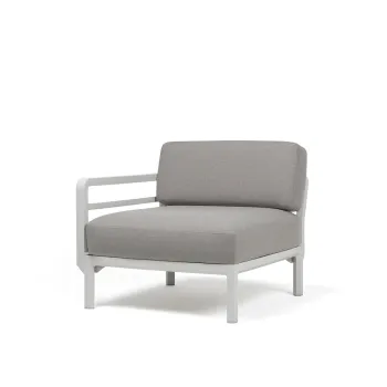 Element terminal Nardi Maximo cadru alb Gesso perne gri Lava Sunbrella imagine