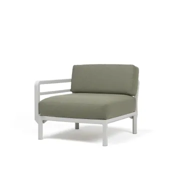 Element terminal Nardi Maximo cadru alb Gesso perne verde Timo Sunbrella imagine