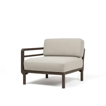 Element terminal Nardi Maximo cadru maro Terra perne alb Perla Sunbrella imagine